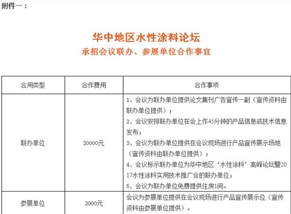 华中地区水性涂料论坛 华中地区水性涂料论坛